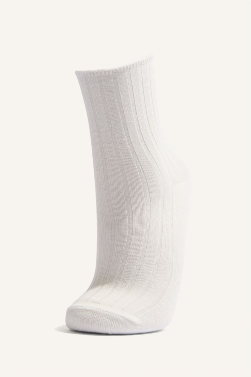 Kız Çocuk - Genç Kız Mavi Pamuklu 5'Li Çorap Kız Çocuk