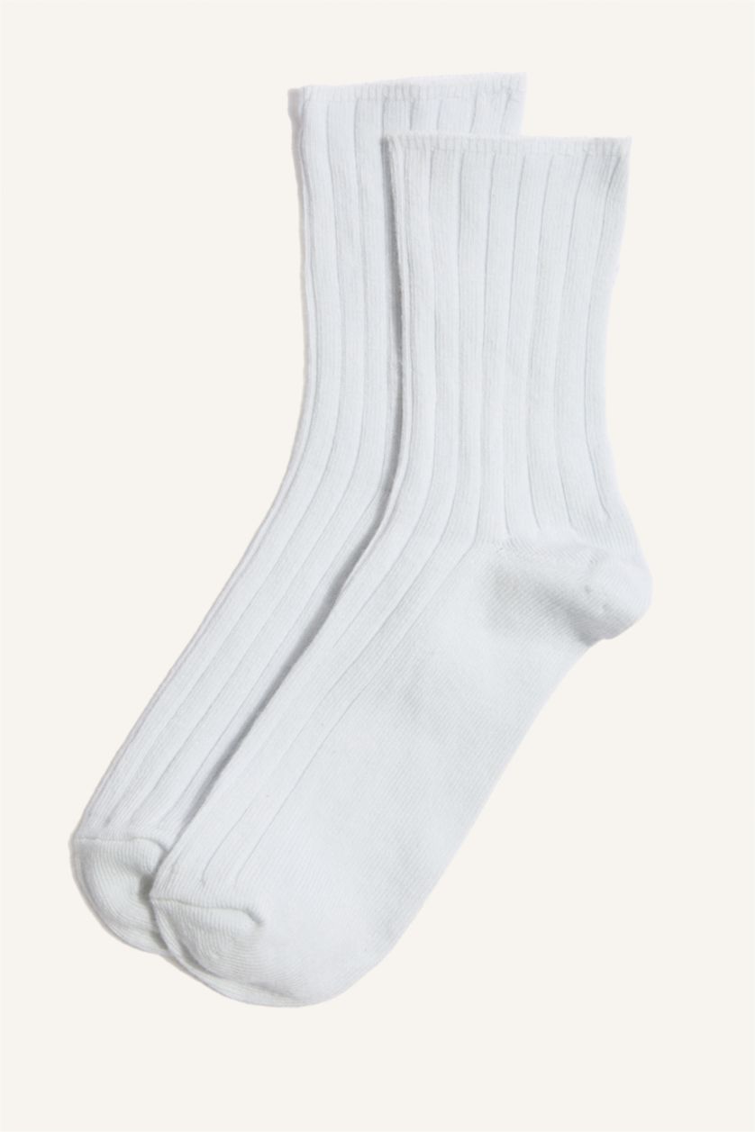 Kız Çocuk - Genç Kız Mavi Pamuklu 5'Li Çorap Kız Çocuk