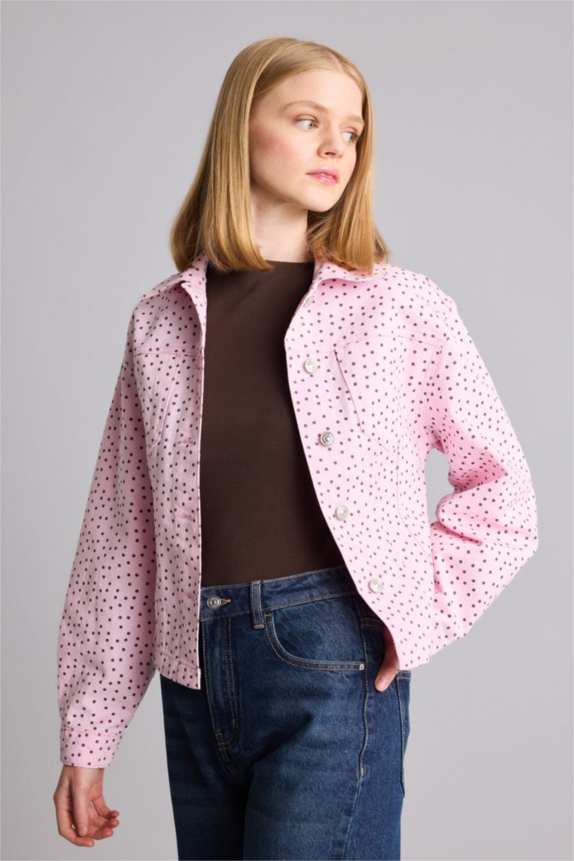 Women Pink Regular Fit Gabardine Jacket