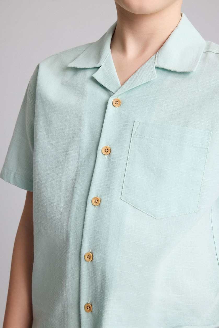 BOYS & TEENS Mint Boy Regular Fit Short Sleeve Shirt