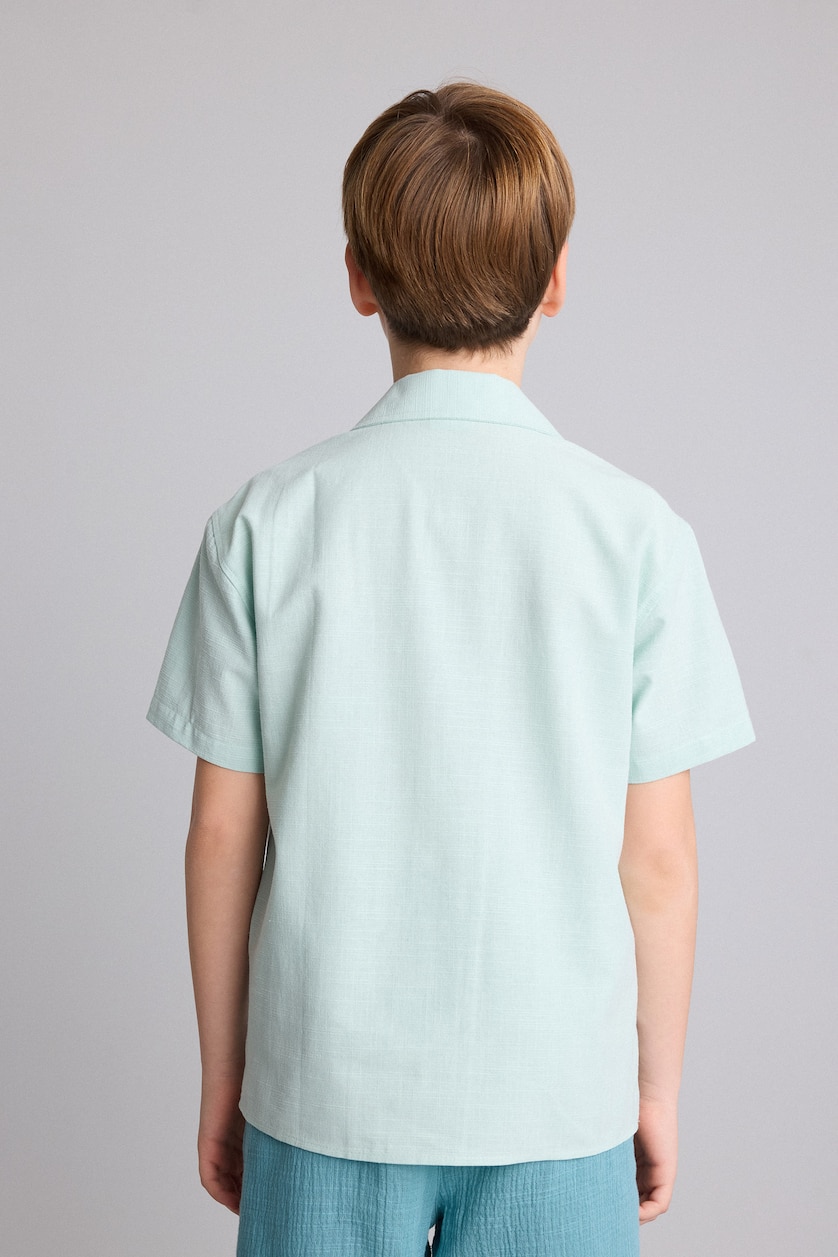 BOYS & TEENS Mint Boy Regular Fit Short Sleeve Shirt