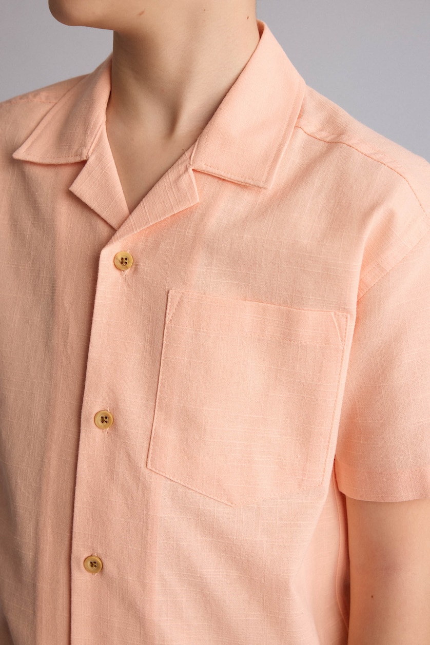 Young Boys - Teen Boys Salmon Boy Regular Fit Short Sleeve Shirt