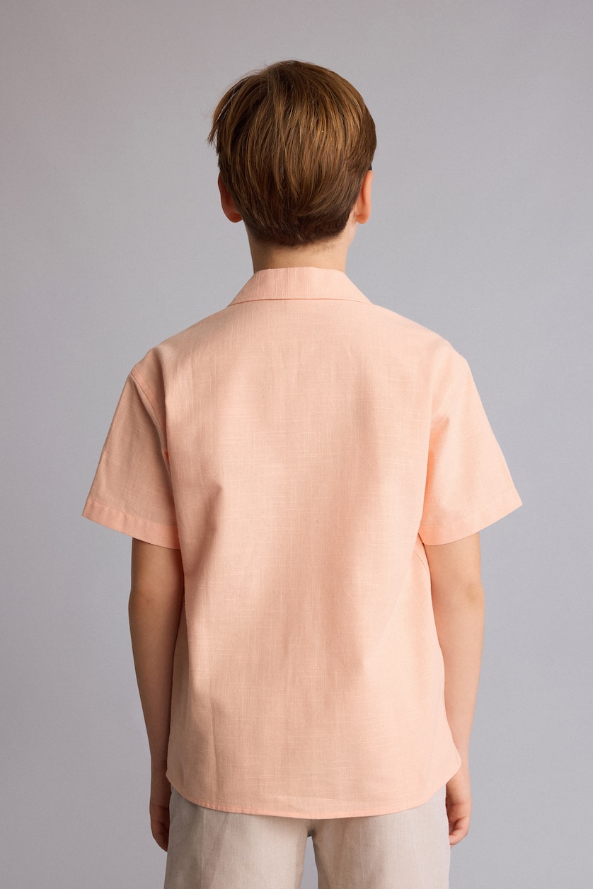 Young Boys - Teen Boys Salmon Boy Regular Fit Short Sleeve Shirt