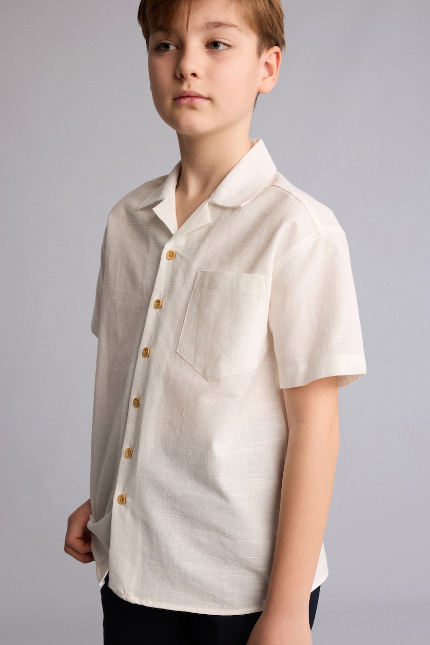 Young Boys - Teen Boys White Boy Regular Fit Short Sleeve Shirt