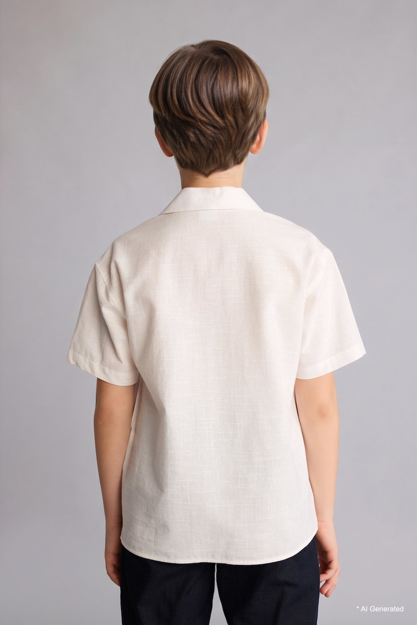 Young Boys - Teen Boys White Boy Regular Fit Short Sleeve Shirt