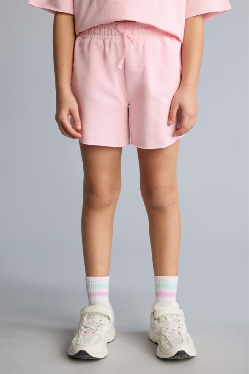 Girls & Teens Light Pink سيت بناتي قماش خفيف قصة مريحة - قطعتين