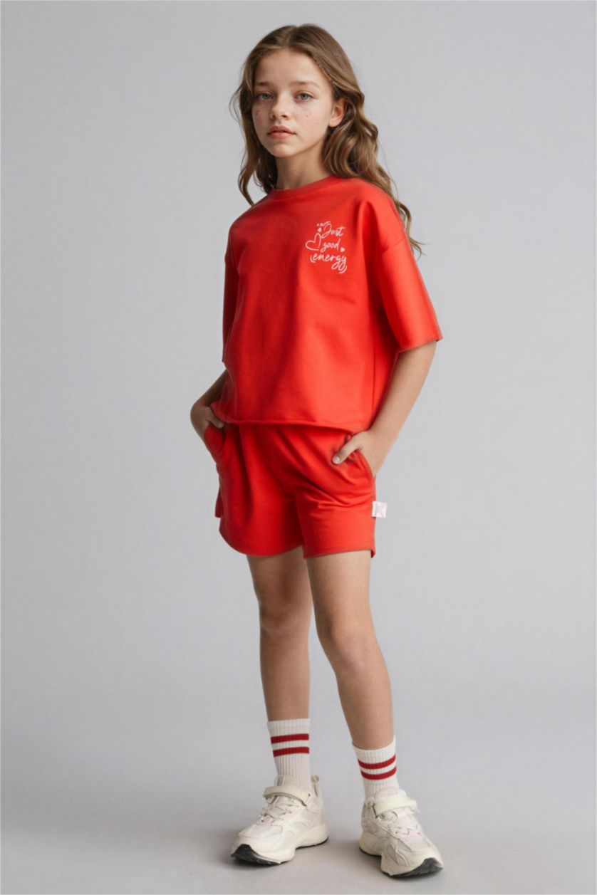 Girls & Teens Red 2 piece Regular Fit Set