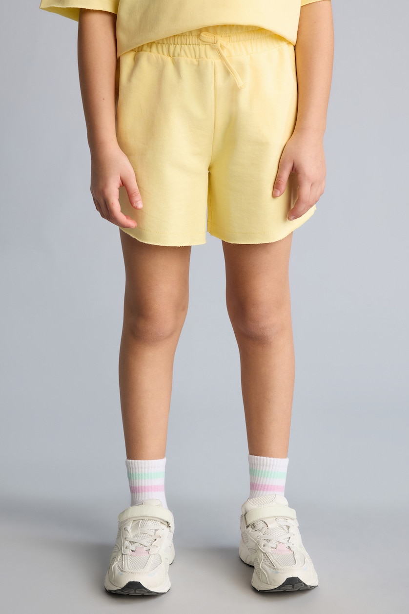 Young Girls - Teen Girls Yellow Girl 2 piece Regular Fit T-Shirt Shorts Set