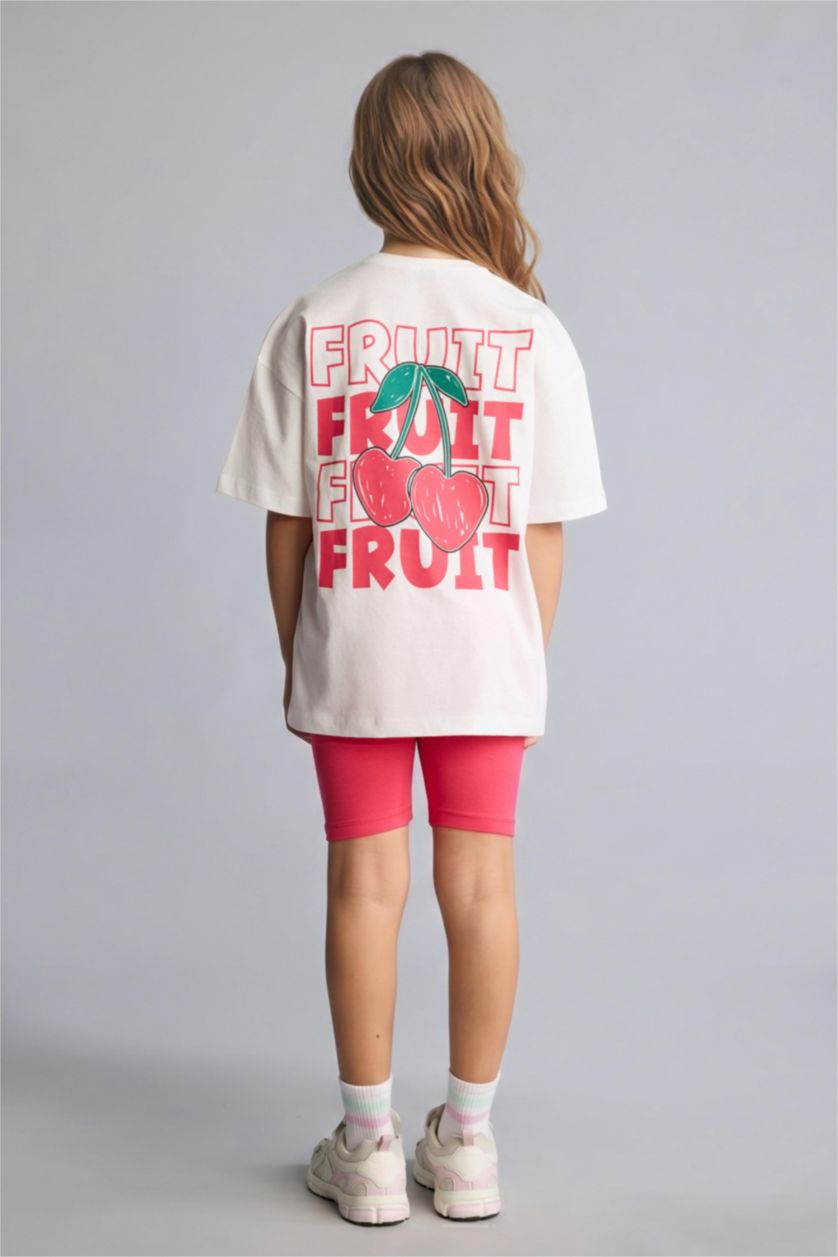 Girls & Teens Ecru سيت بناتي قصة عادية - قطعتين