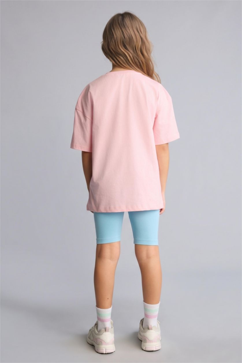 Girls & Teens Pink سيت بناتي قصة عادية - قطعتين