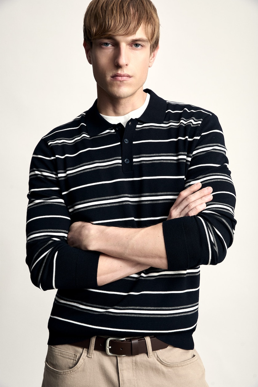 Men NAVY Standard Fit Knitwear Pullover