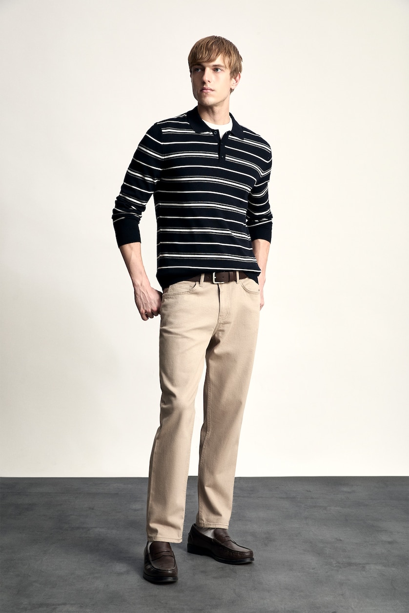 Men NAVY Standard Fit Knitwear Pullover