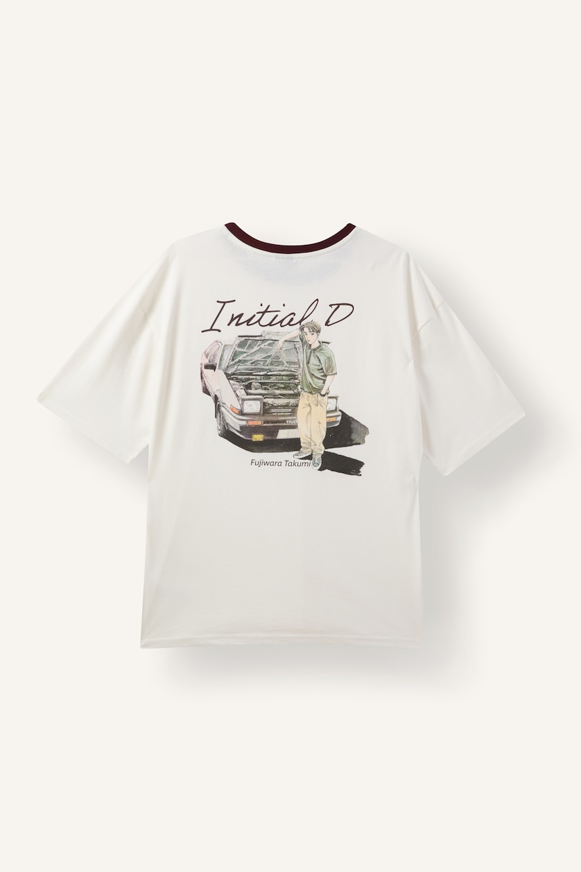 Men Ecru Boxy Fit Short Sleeve T-Shirt