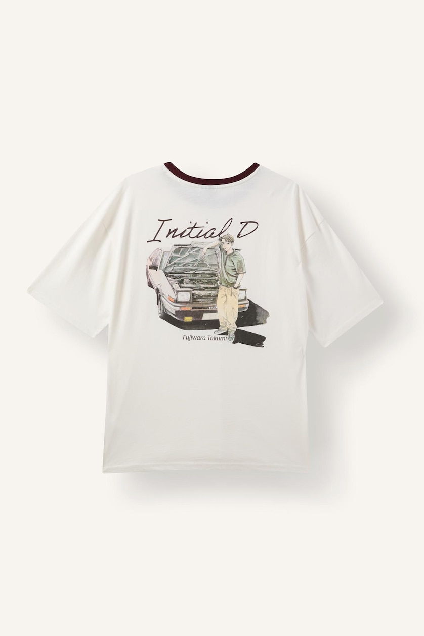 Man Ecru Boxy Fit Short Sleeve T-Shirt