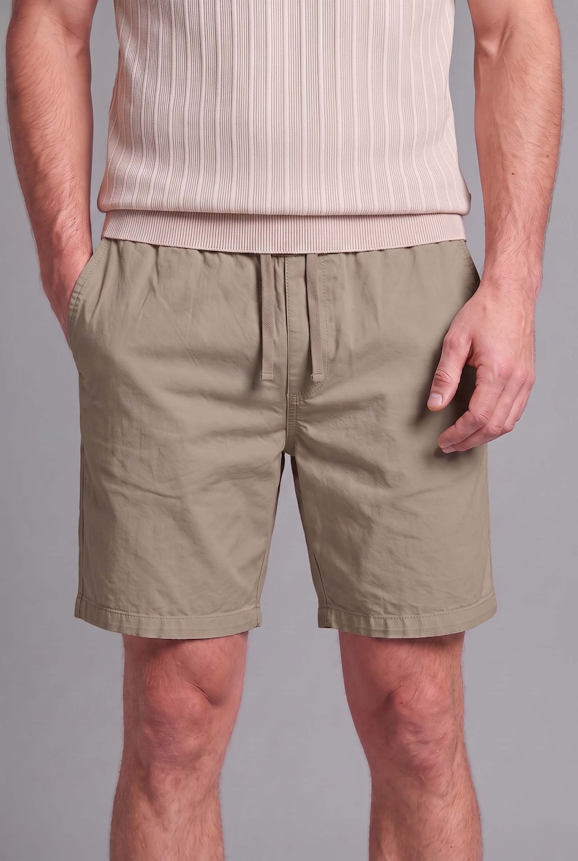 HOMME Beige Short bermuda beige ultra doux Coupe décontractée