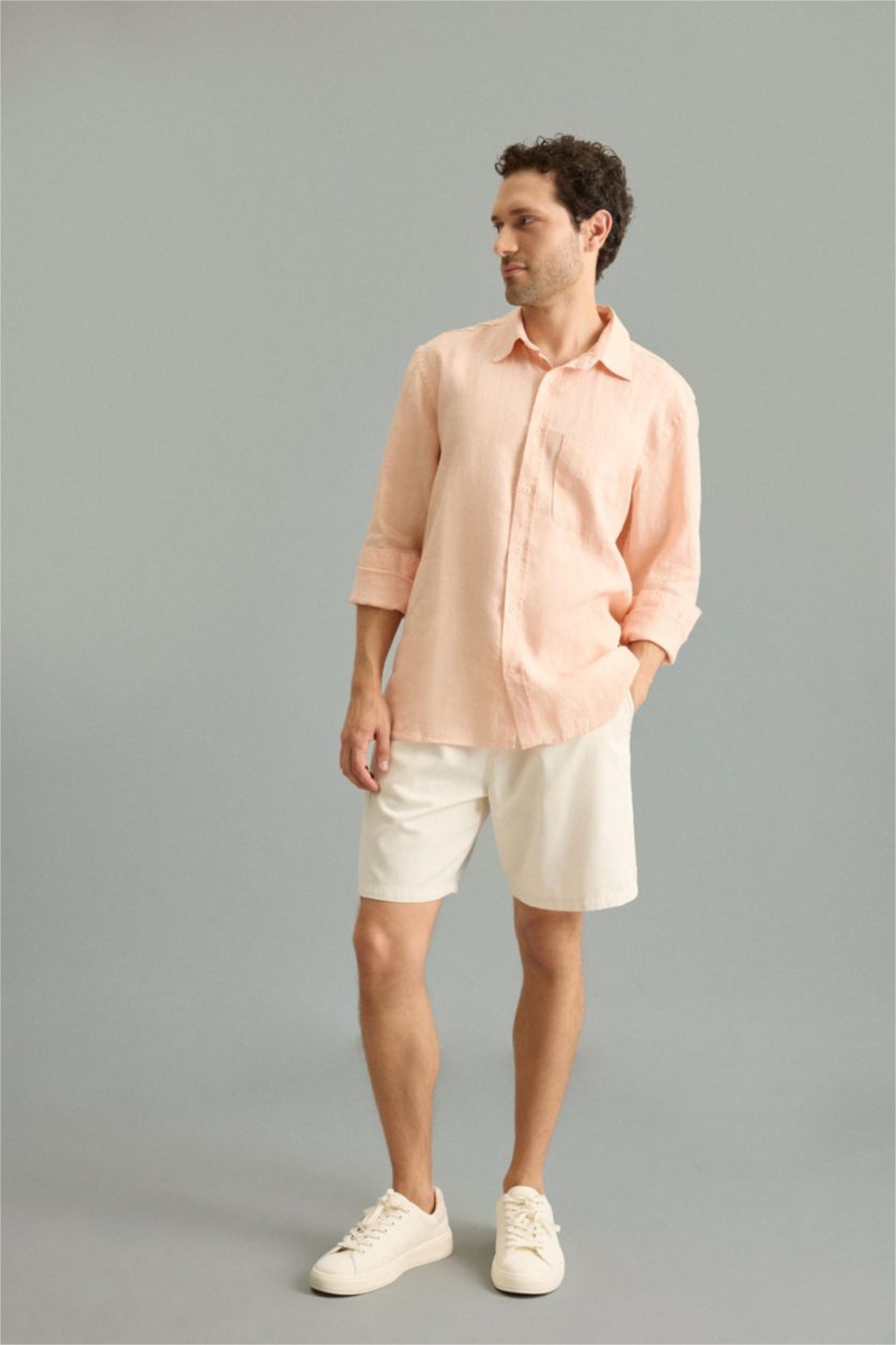 Erkek Taş Relaxed Fit Bermuda Şort
