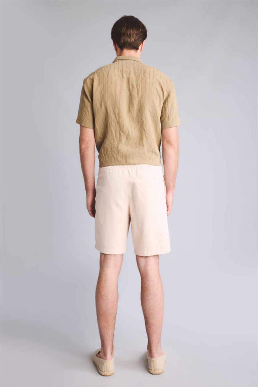 Erkek Taş Relaxed Fit Bermuda Şort