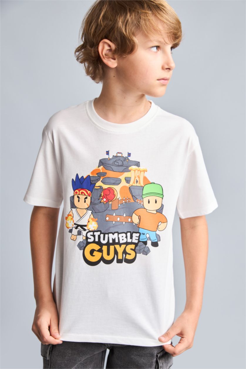 Young Boys - Teen Boys Ecru New Regular Fit Short Sleeve T-Shirt
