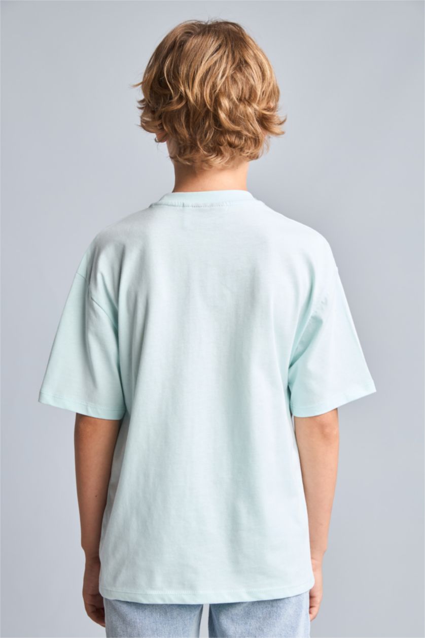 Young Boys - Teen Boys Mint New Regular Fit Minecraft Licensed Short Sleeve T-Shirt
