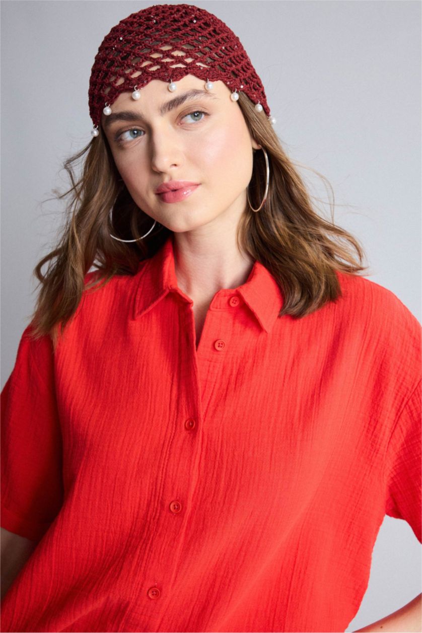 Women Bordeaux Woman Cotton 3D Hat