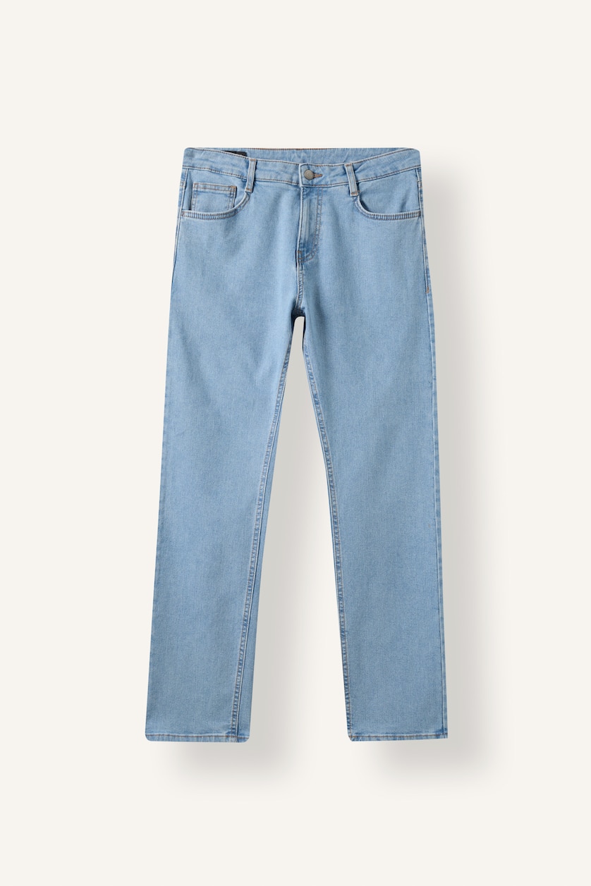 Men Light Blue Sergio Regular Fit Trousers