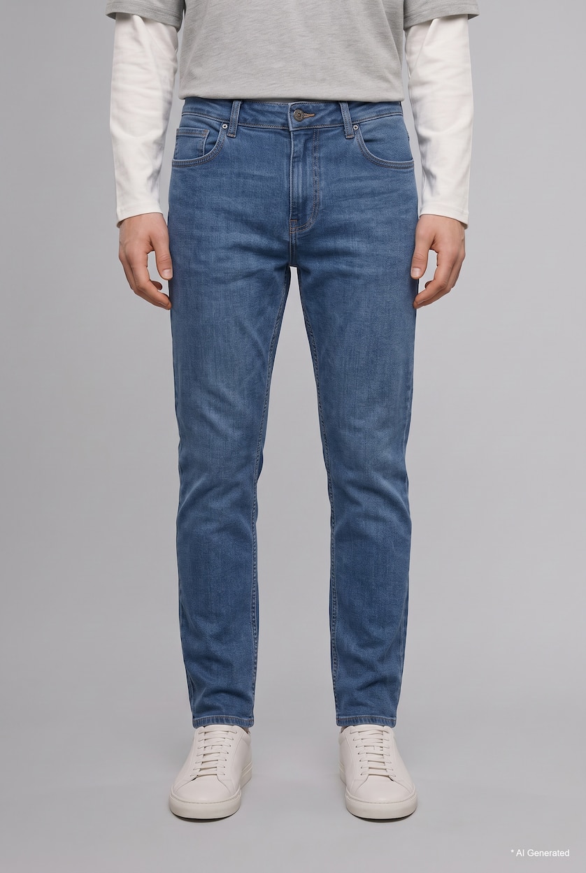 MAN Blue Sergio Regular Fit Trousers
