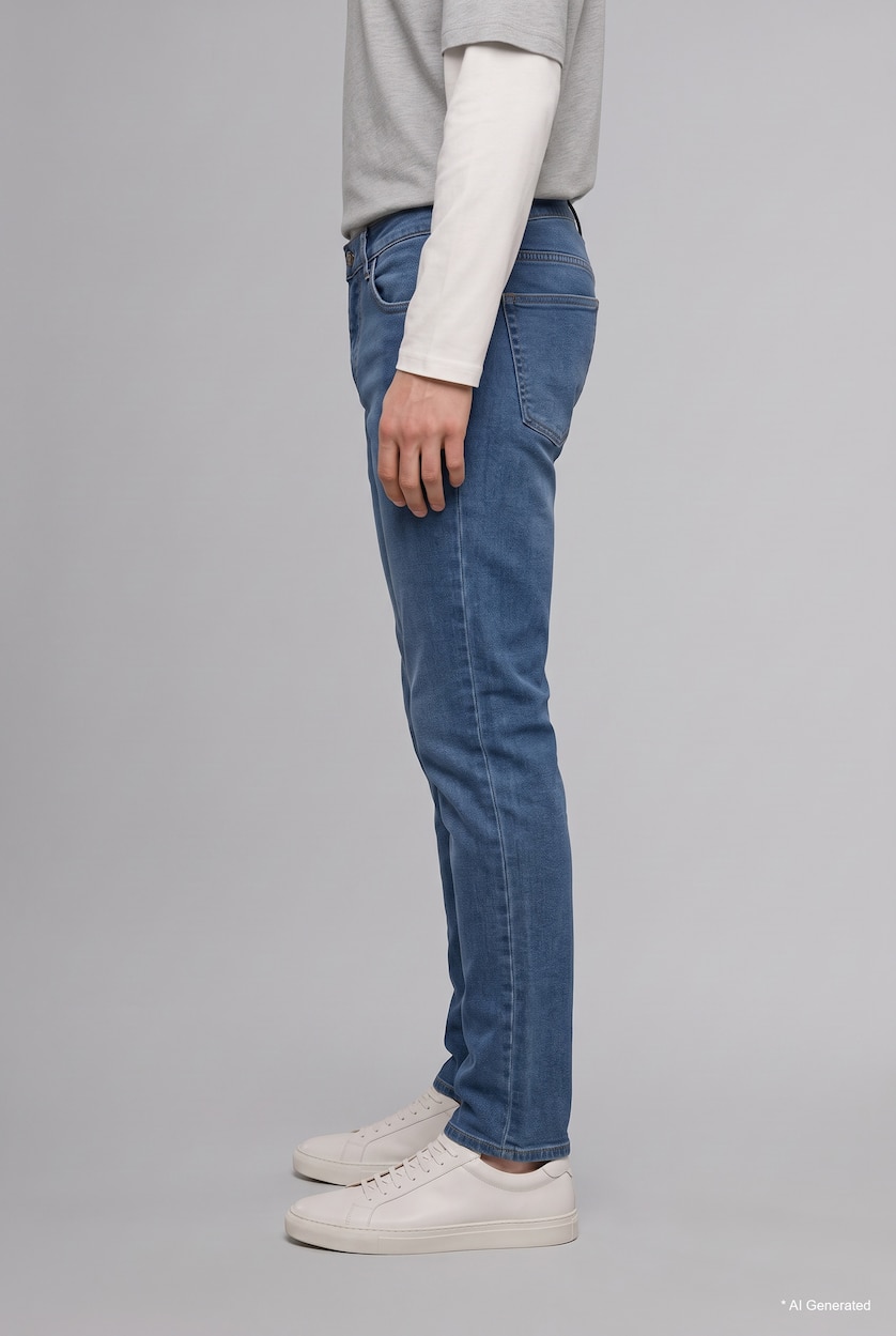 MAN Blue Sergio Regular Fit Trousers