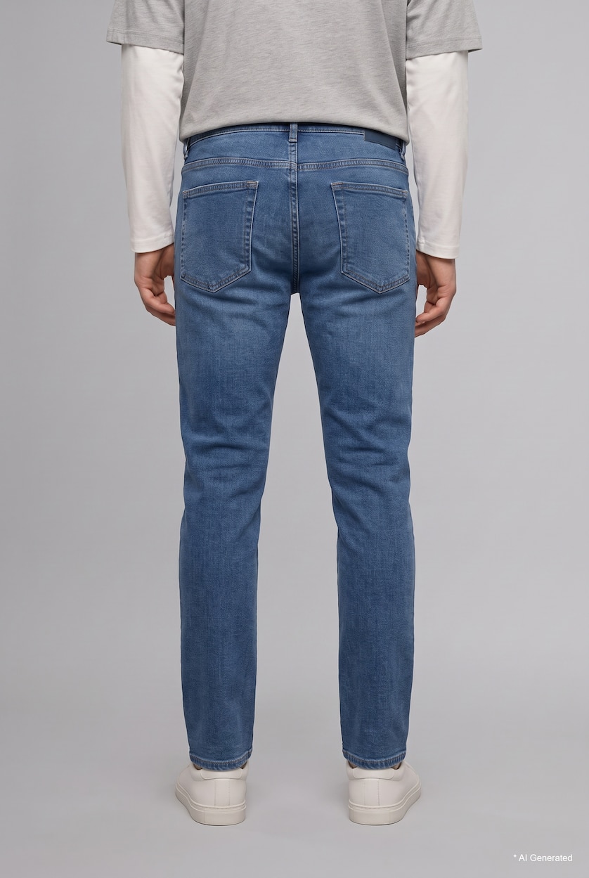 MAN Blue Sergio Regular Fit Trousers