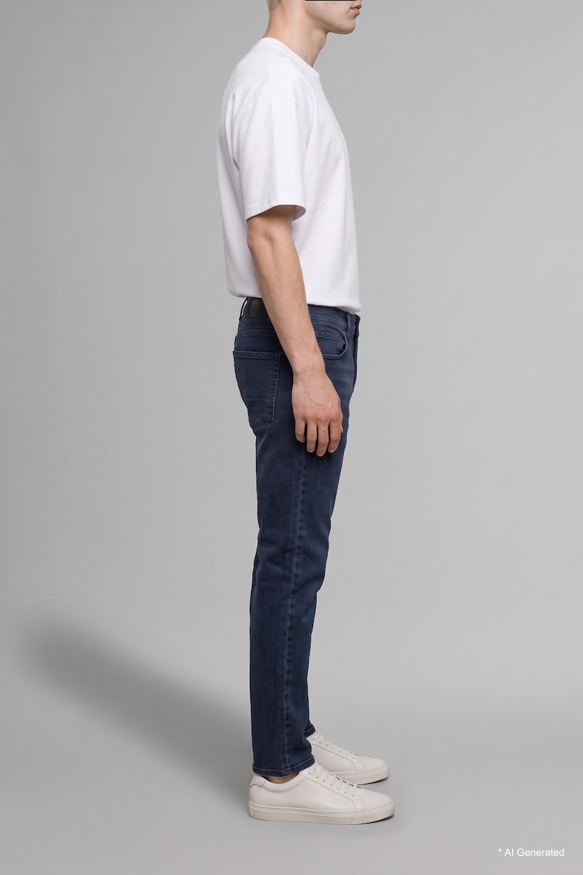 MAN Dark Blue Sergio Regular Fit Regular Waist Straight Leg Jeans