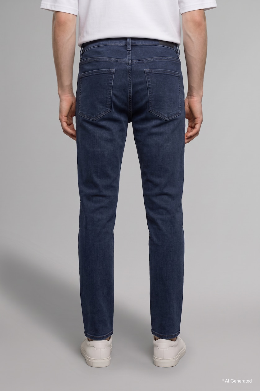MAN Dark Blue Sergio Regular Fit Regular Waist Straight Leg Jeans