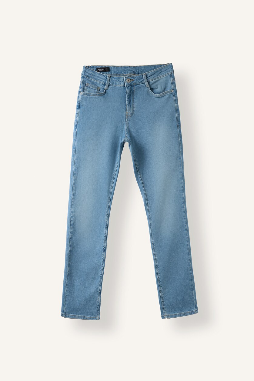 Men Light Blue Sergio Regular Fit Trousers