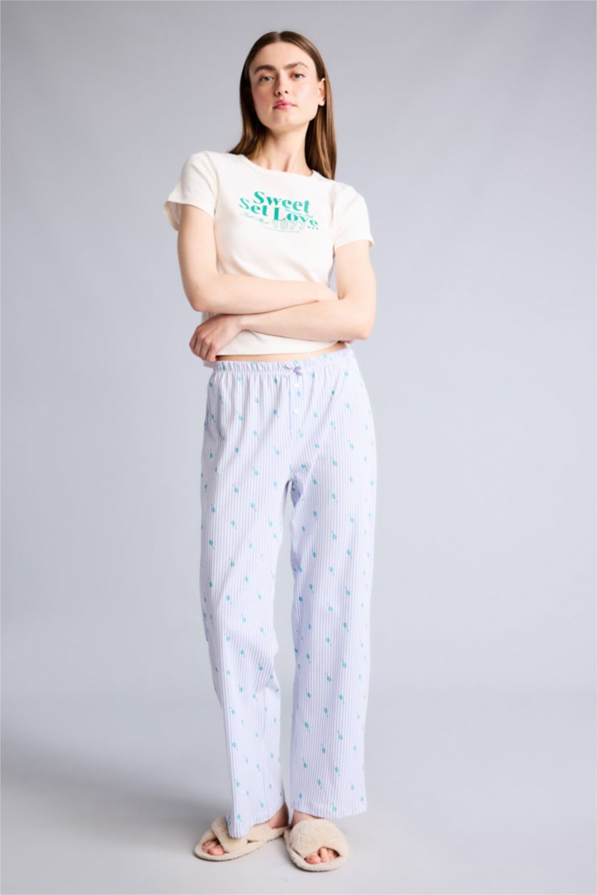 Kadın Açık Lila Regular Fıt 2'li Pijama Takımı
