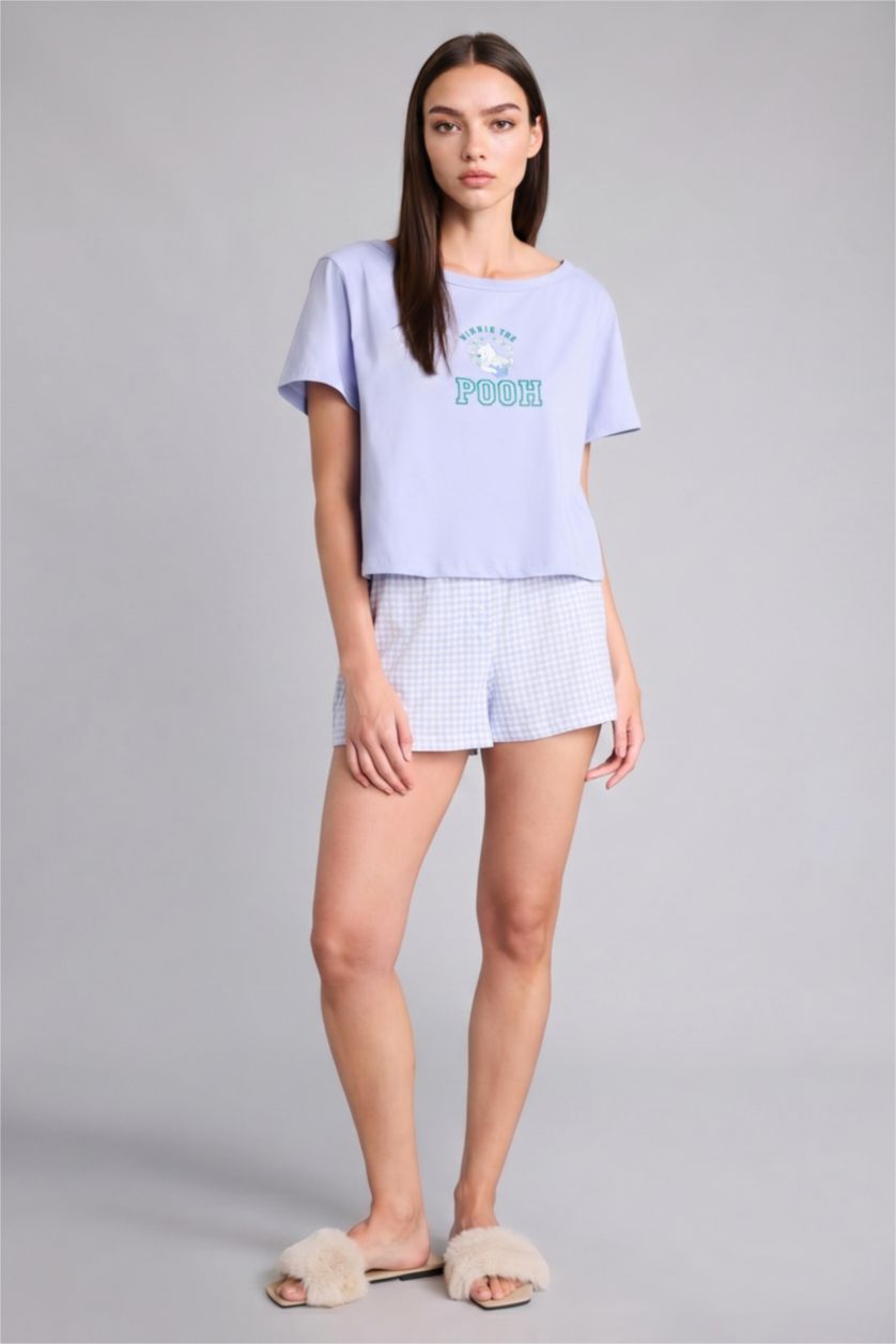 Kadın Açık Lila Wınnıe The Pooh Regular Fıt 2'li Takım