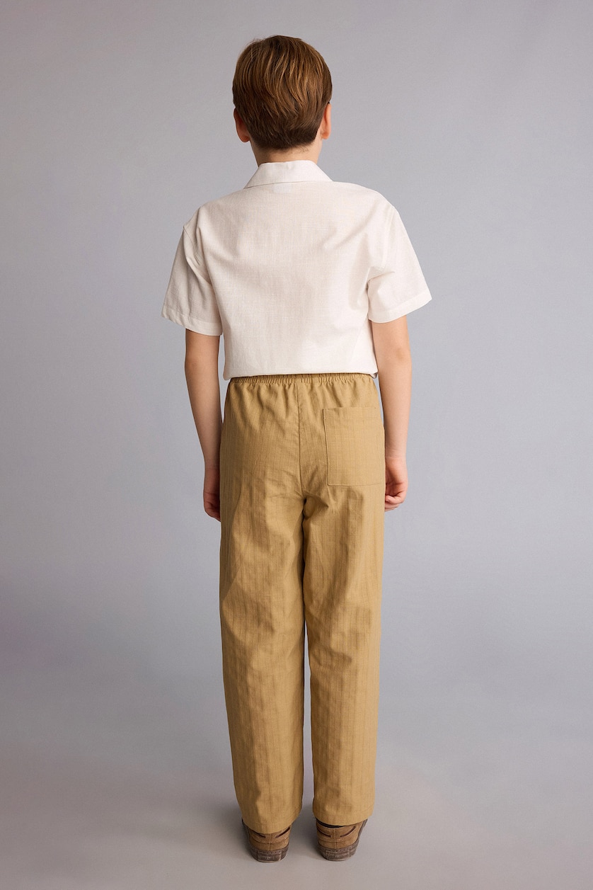 Young Boys - Teen Boys Beige Boy Relax Fit Straight Leg Trousers