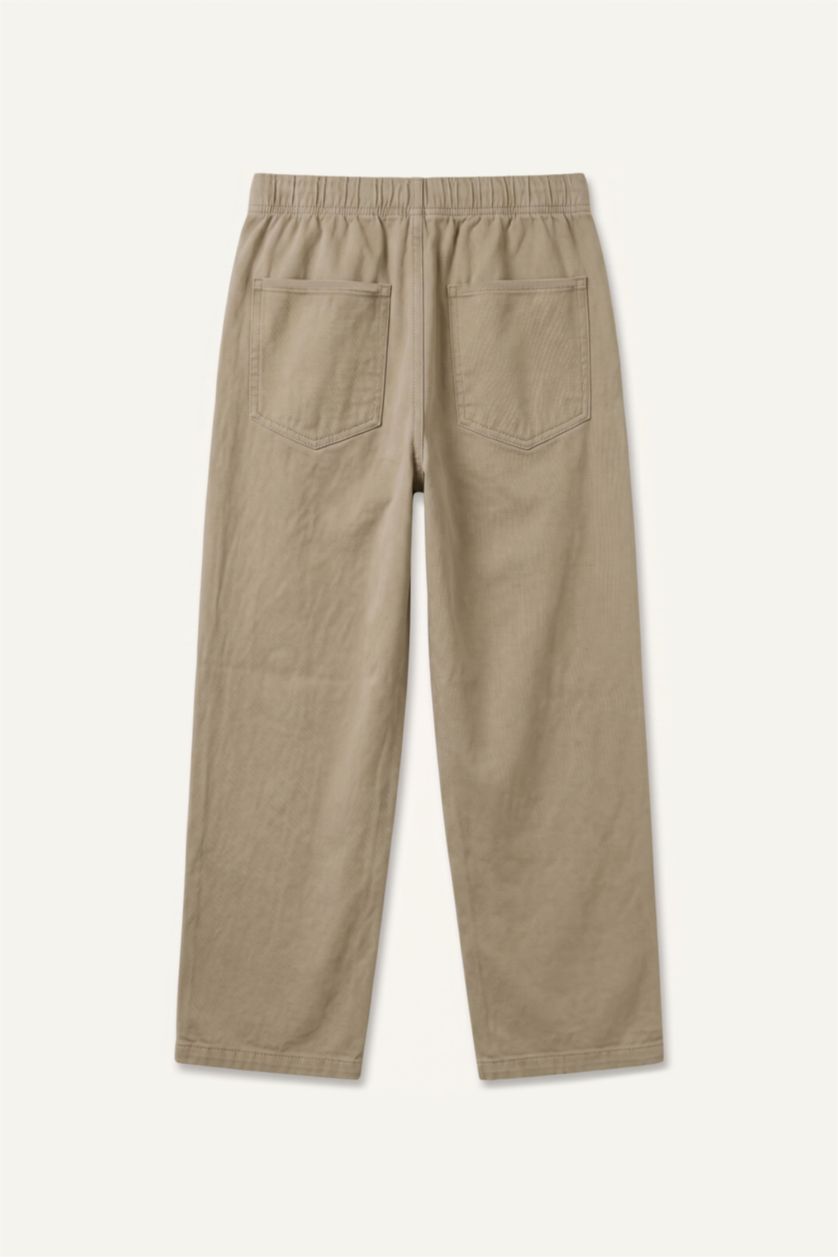 Men Light Brown Baggy Fit Trousers