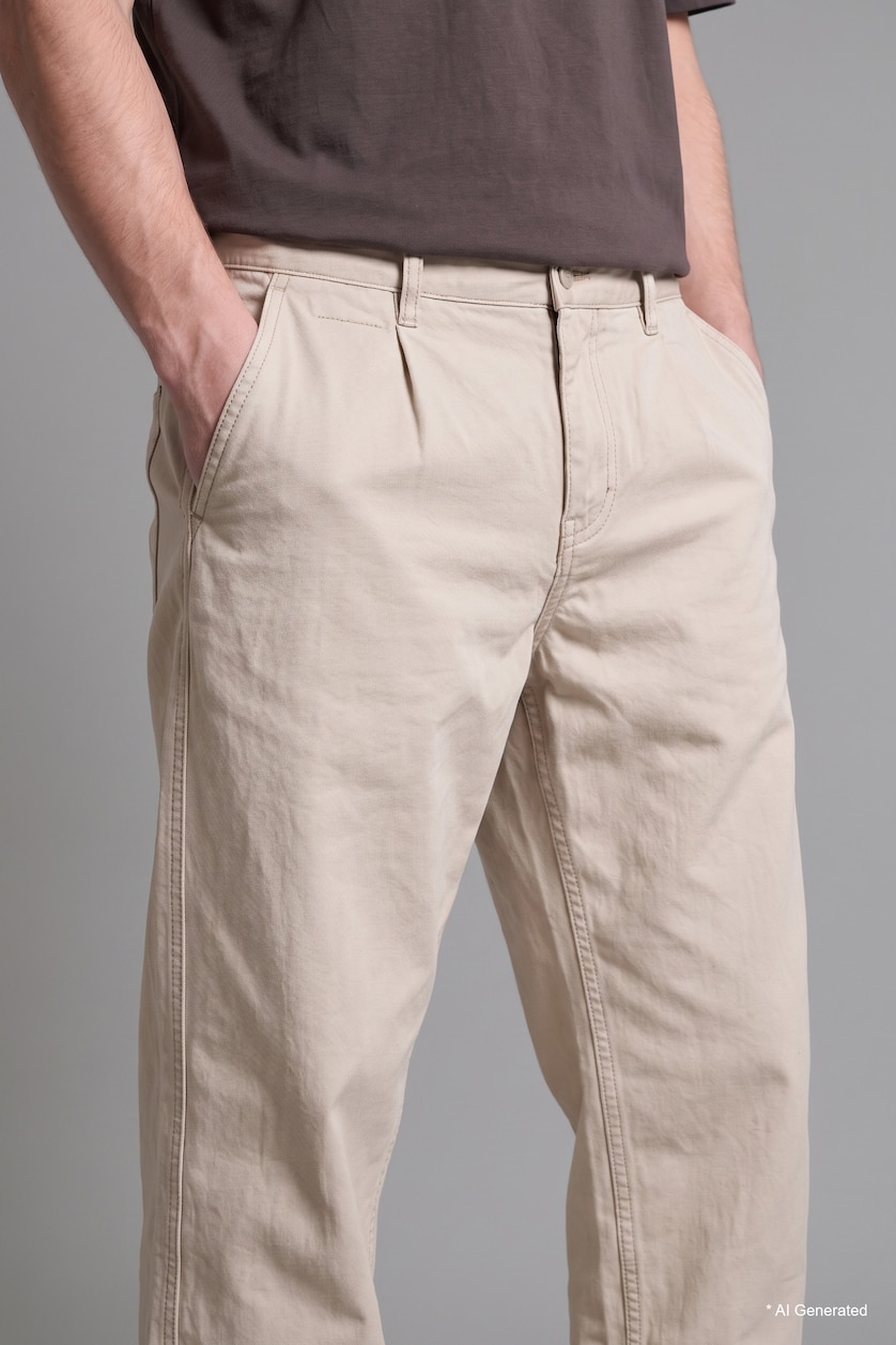 Erkek Taş Baggy Fit Pantolon