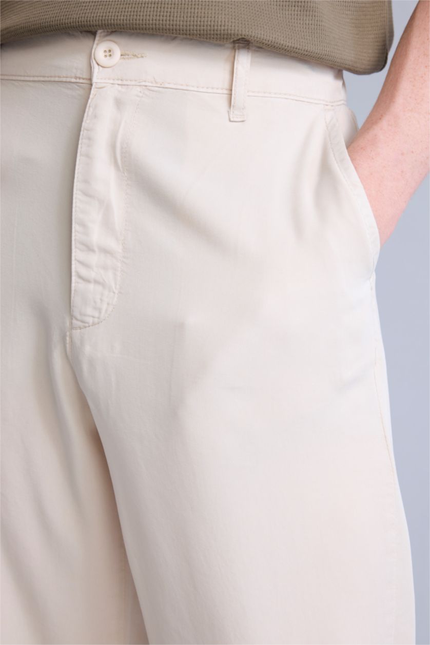 Men Beige Relax Fit Trousers