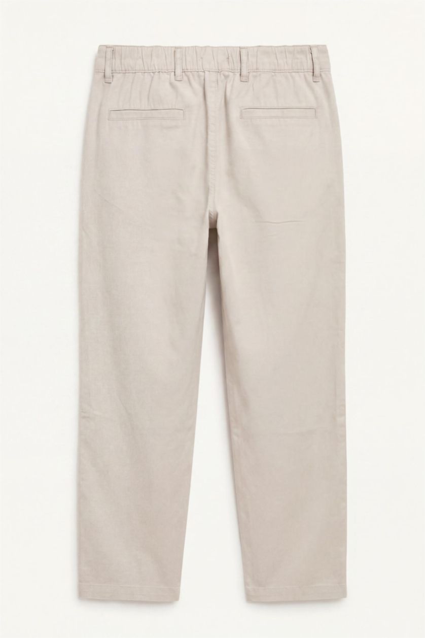 Men Beige Relax Fit Trousers