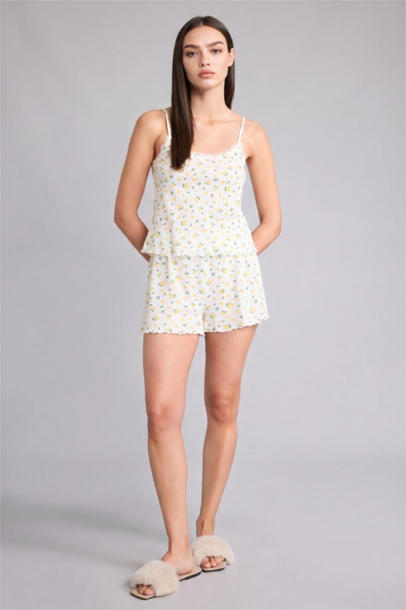 Kadın Ekru Regular Fıt Askılı 2'li Takım