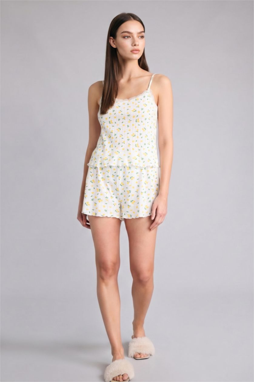 Kadın Ekru Regular Fıt Askılı 2'li Takım