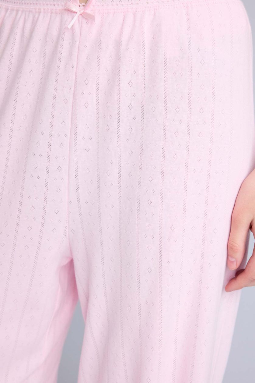 Kadın Açık Pembe Regular Fıt 2'li Pijama Takımı
