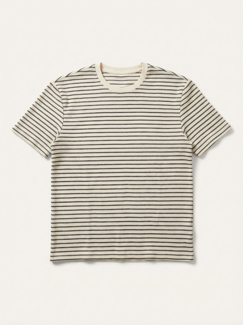 رجال أسود Regular Fit Short Sleeve T-Shirt