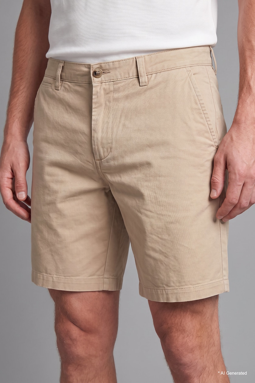 Men Beige Regular Fit Beige Shorts