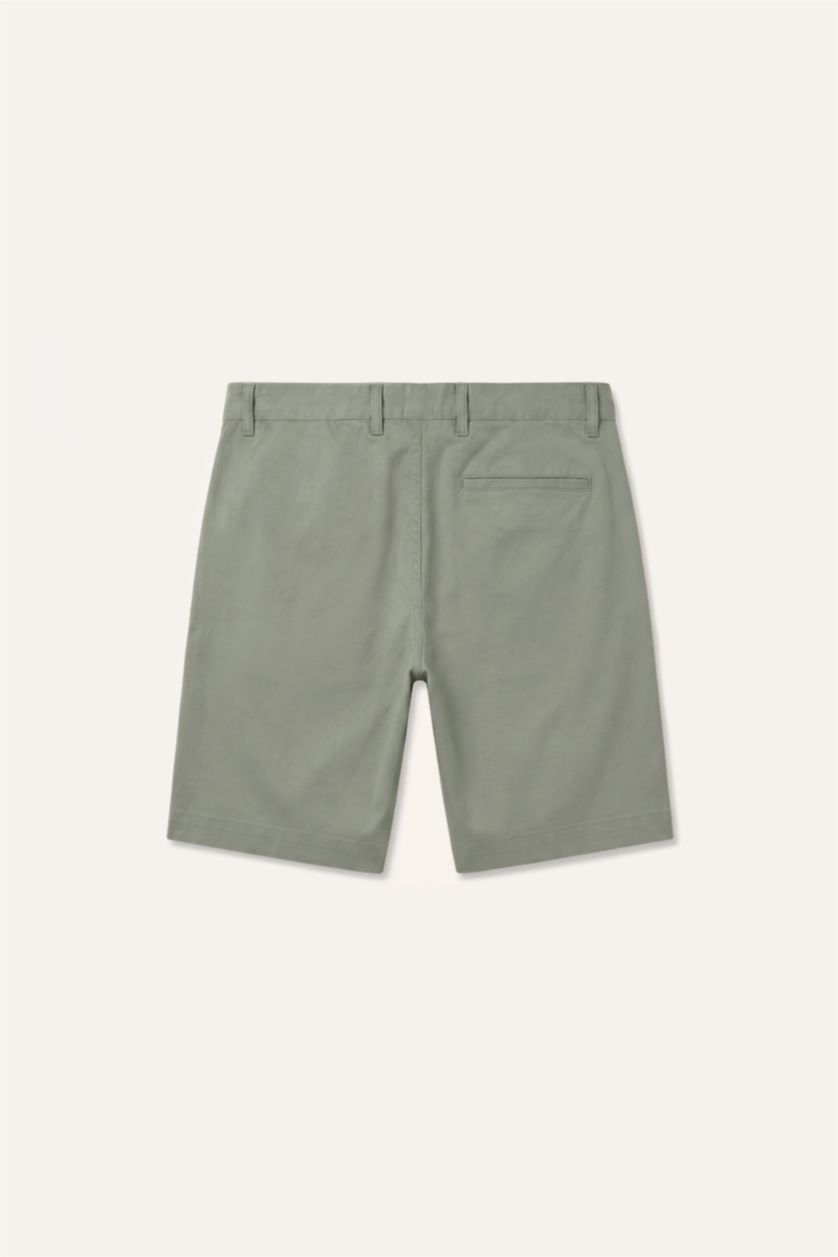 Erkek Açık Haki Regular Fit Bermuda Şort