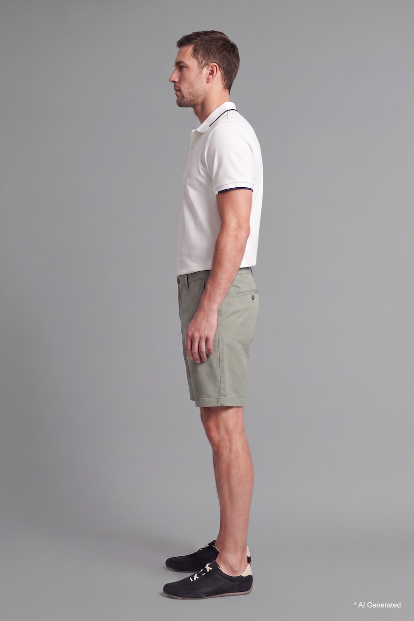 Erkek Açık Haki Regular Fit Bermuda Şort