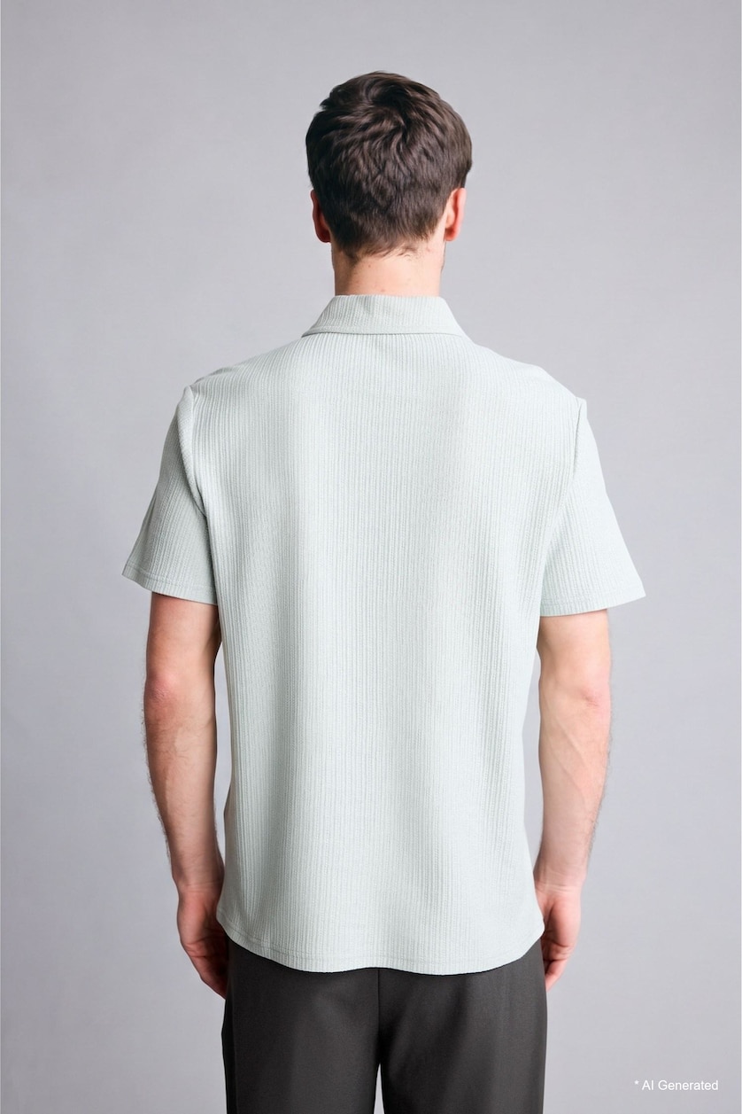 Men Light Khaki Regular Fit Short Sleeve Polo T-Shirt