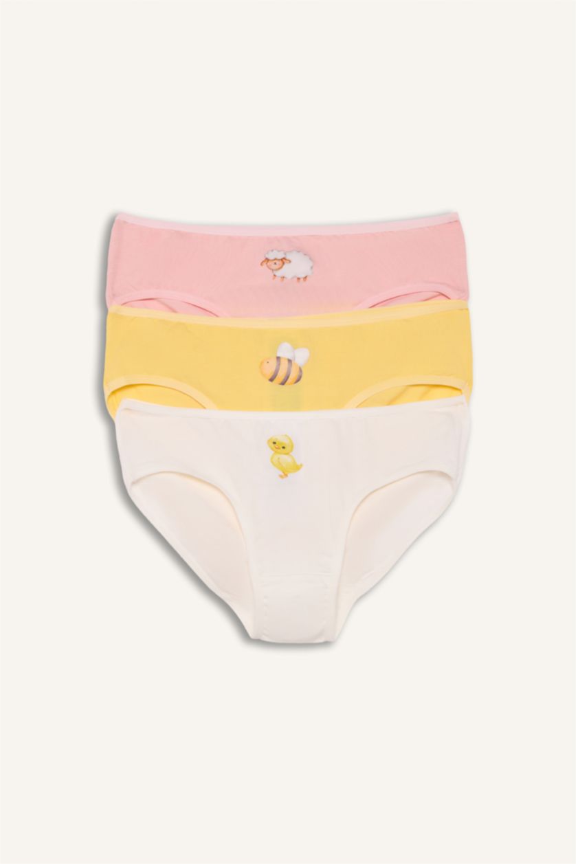 Girls & Teens White Girl 3 piece Animal Slip Panty
