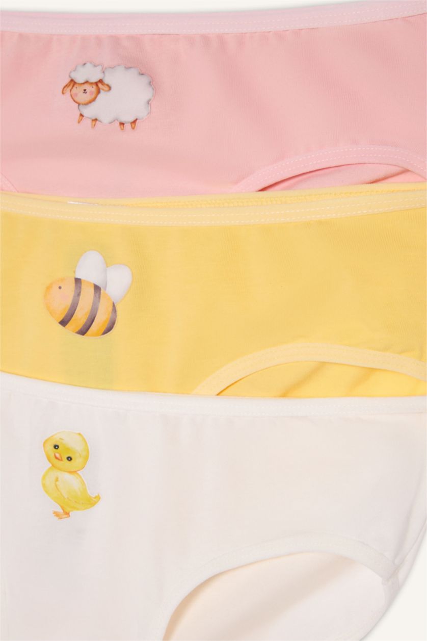 Girls & Teens White Girl 3 piece Animal Slip Panty