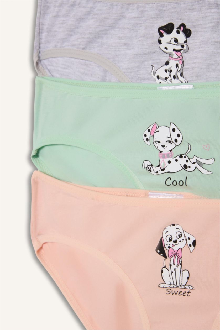 بنات ميلانج رمادي كلوت سليب بناتي ممشط مطبوع - 3 قطع