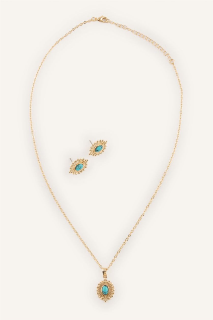 Kadın Altın Kadın 2'li Takı Seti